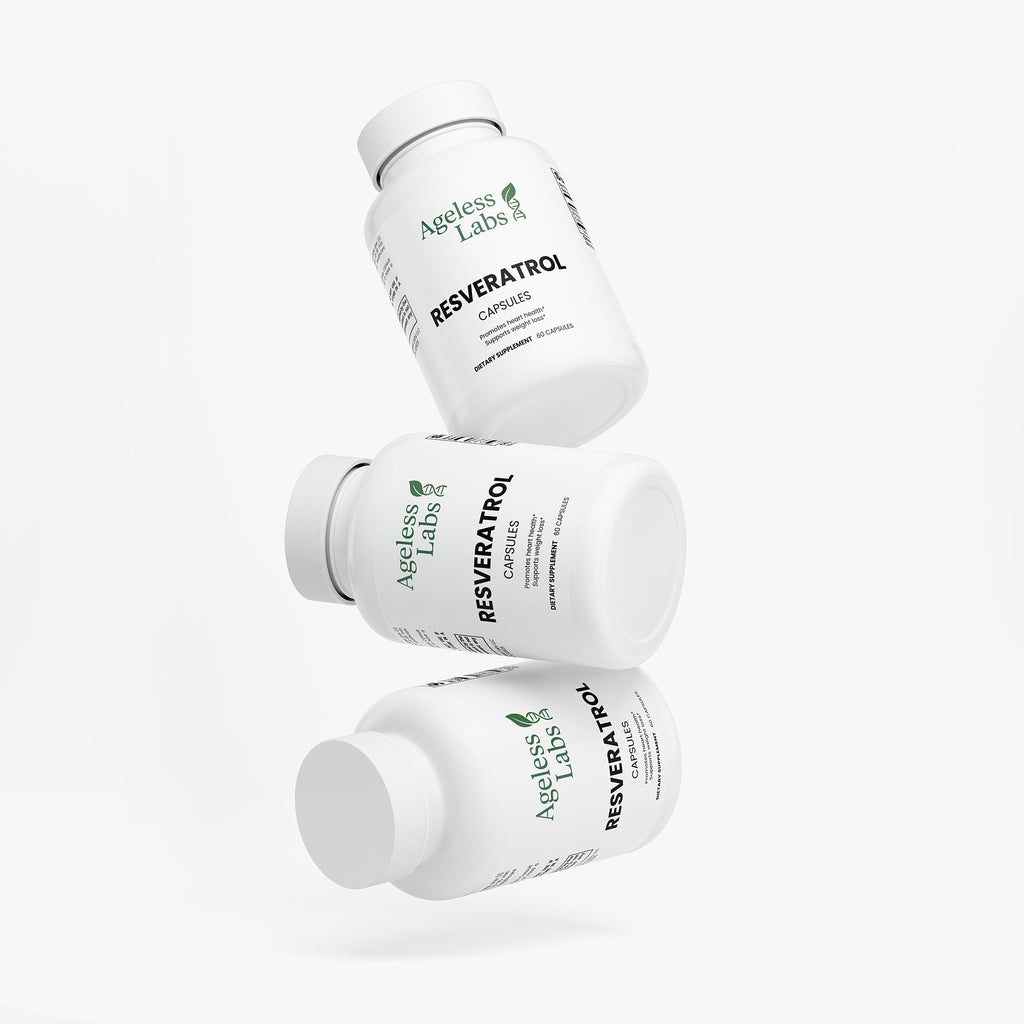 Resveratrol 600mg bottle – side label view