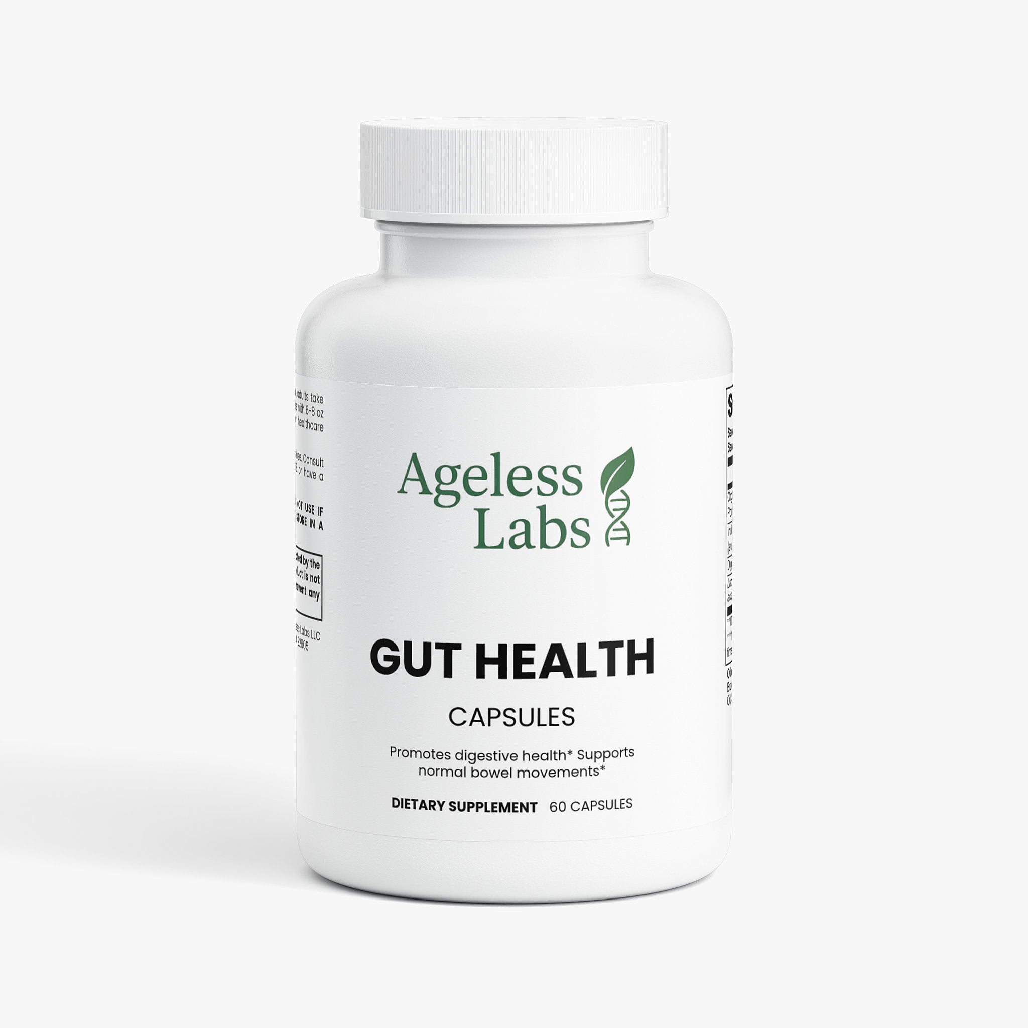 Gut Health supplement bottle – Ageless Labs digestive wellness formula