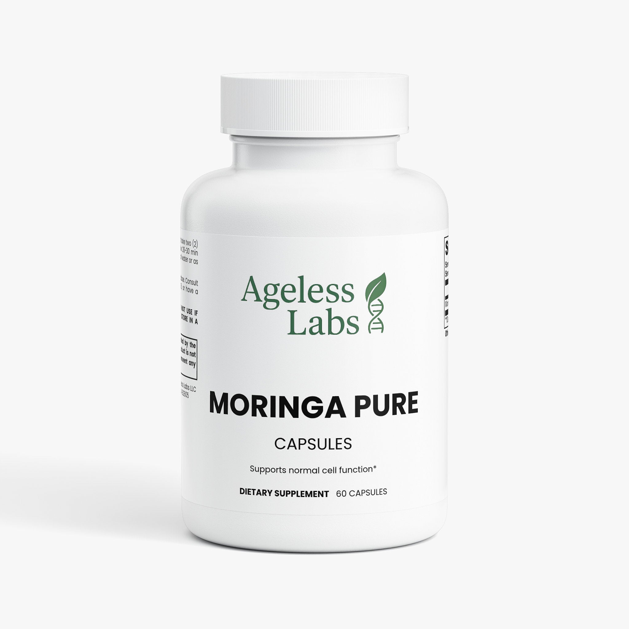 Moringa Pure superfood supplement bottle – Ageless Labs energy and nutrient support
