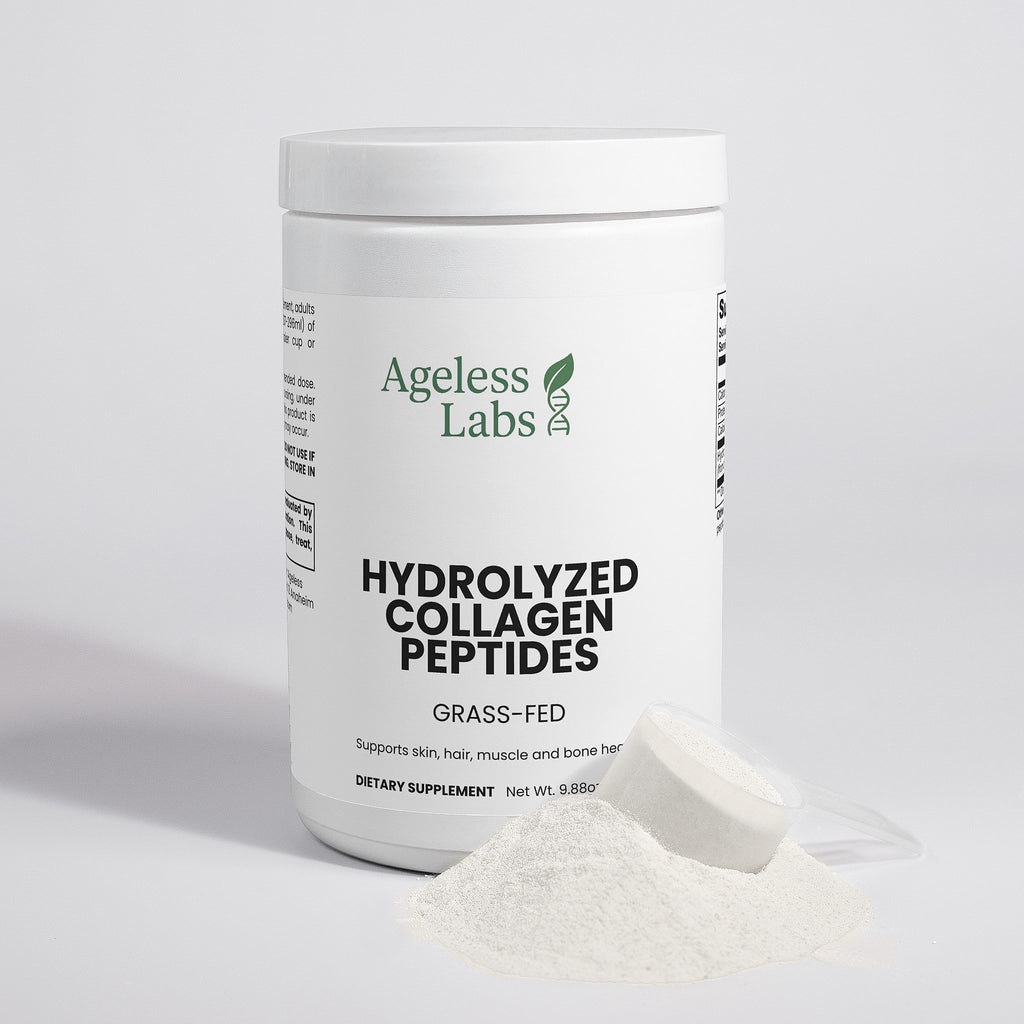 Grass-Fed Collagen Peptides tub – side label view