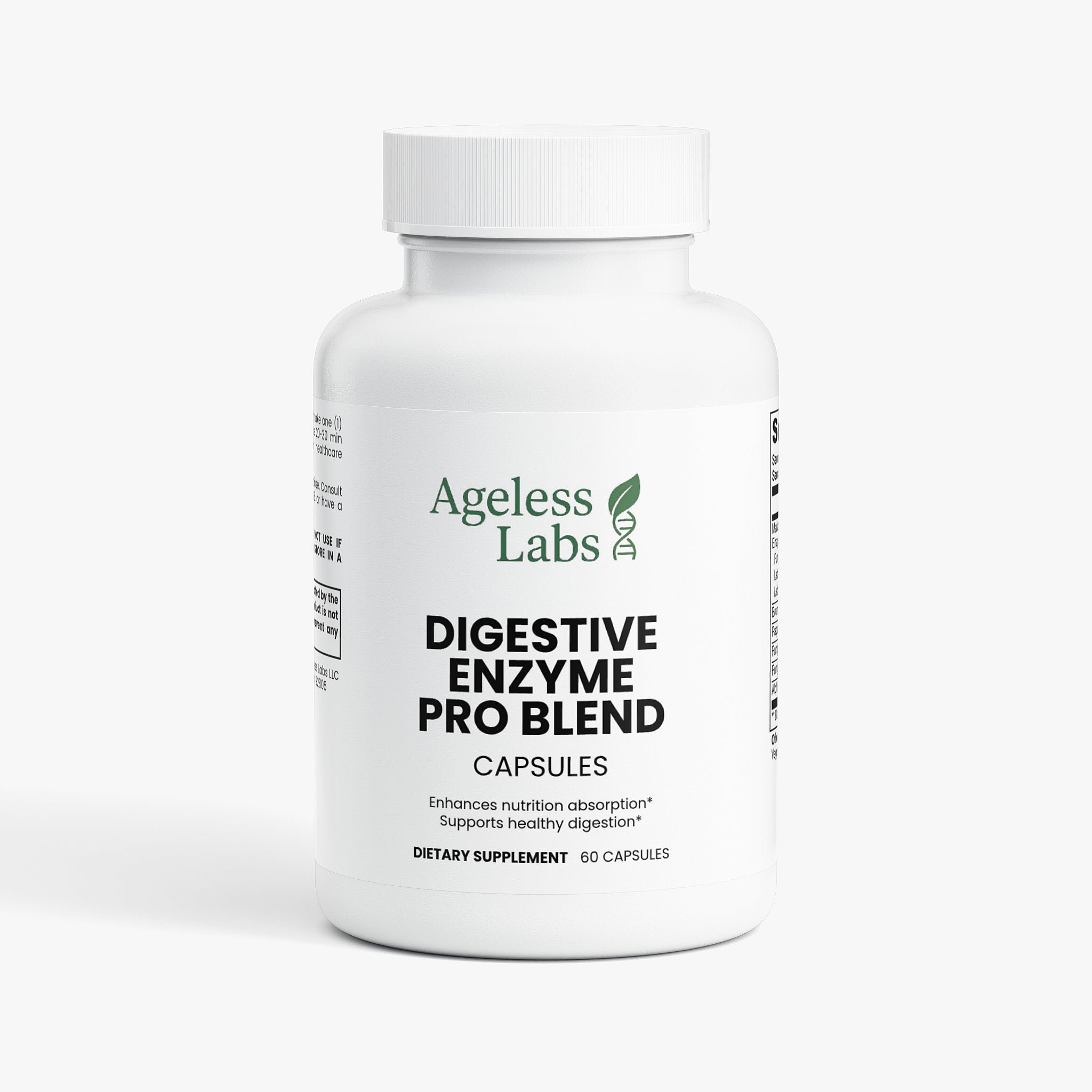 Digestive Enzyme Pro Blend supplement bottle – Ageless Labs bloating and digestion support