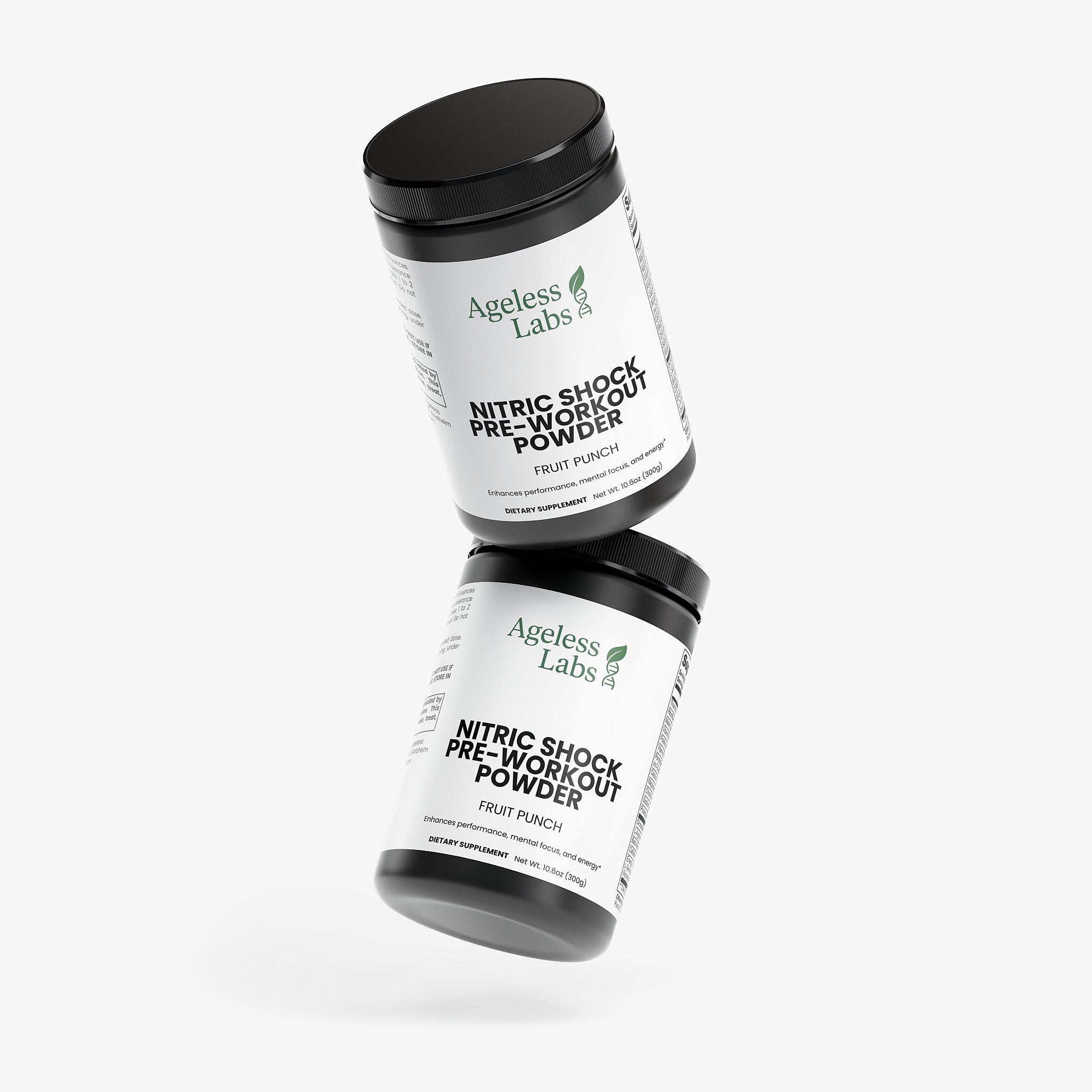 Nitric Shock Pre-Workout tub – side label view