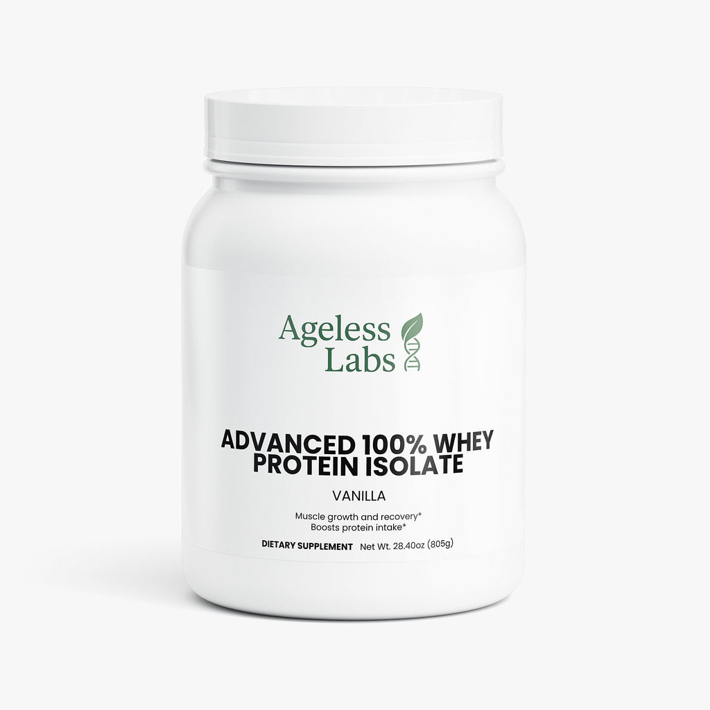 Advanced 100% Whey Protein Isolate Vanilla – Ageless Labs lean muscle protein