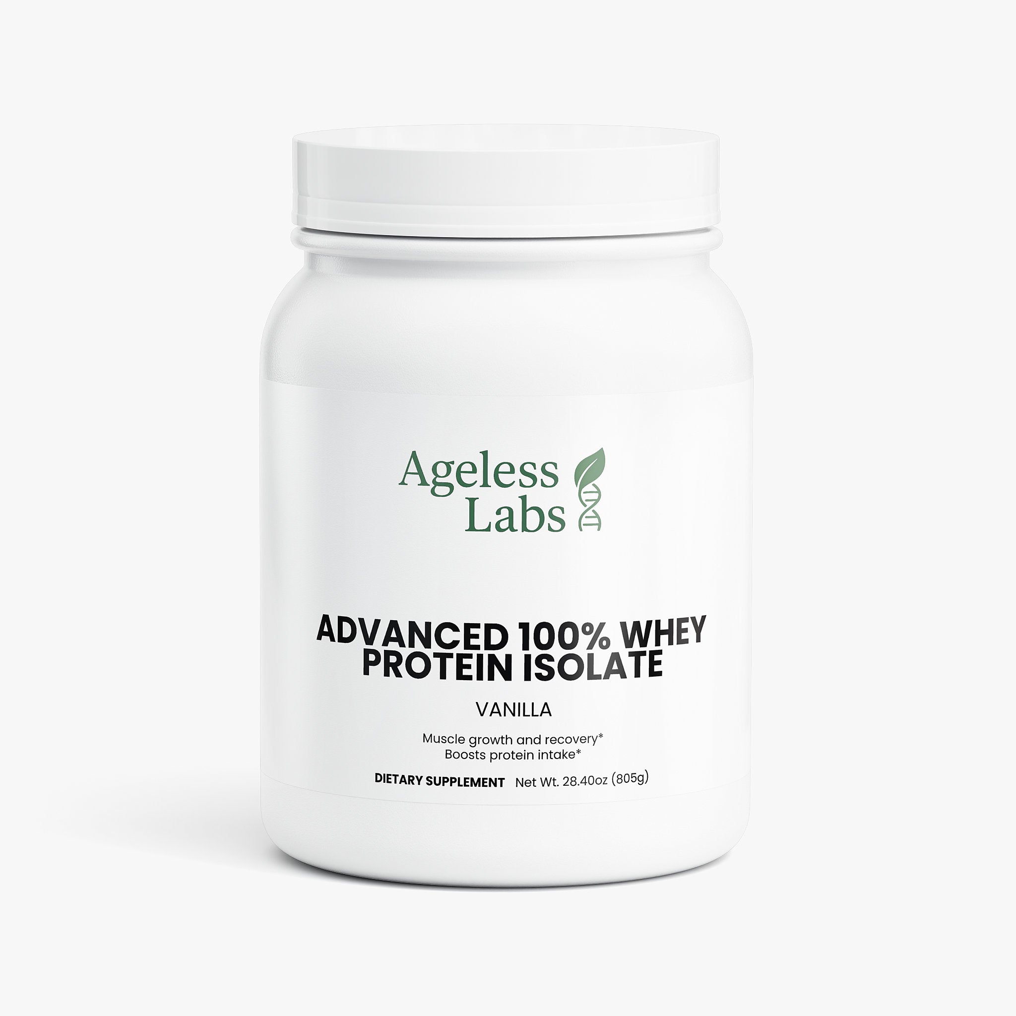 Advanced 100% Whey Protein Isolate Vanilla – Ageless Labs lean muscle protein