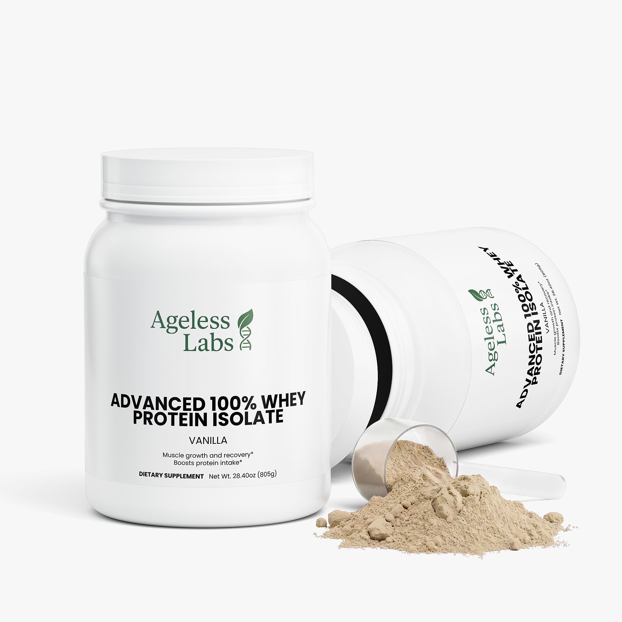 Whey Protein Isolate Vanilla – supplement facts panel
