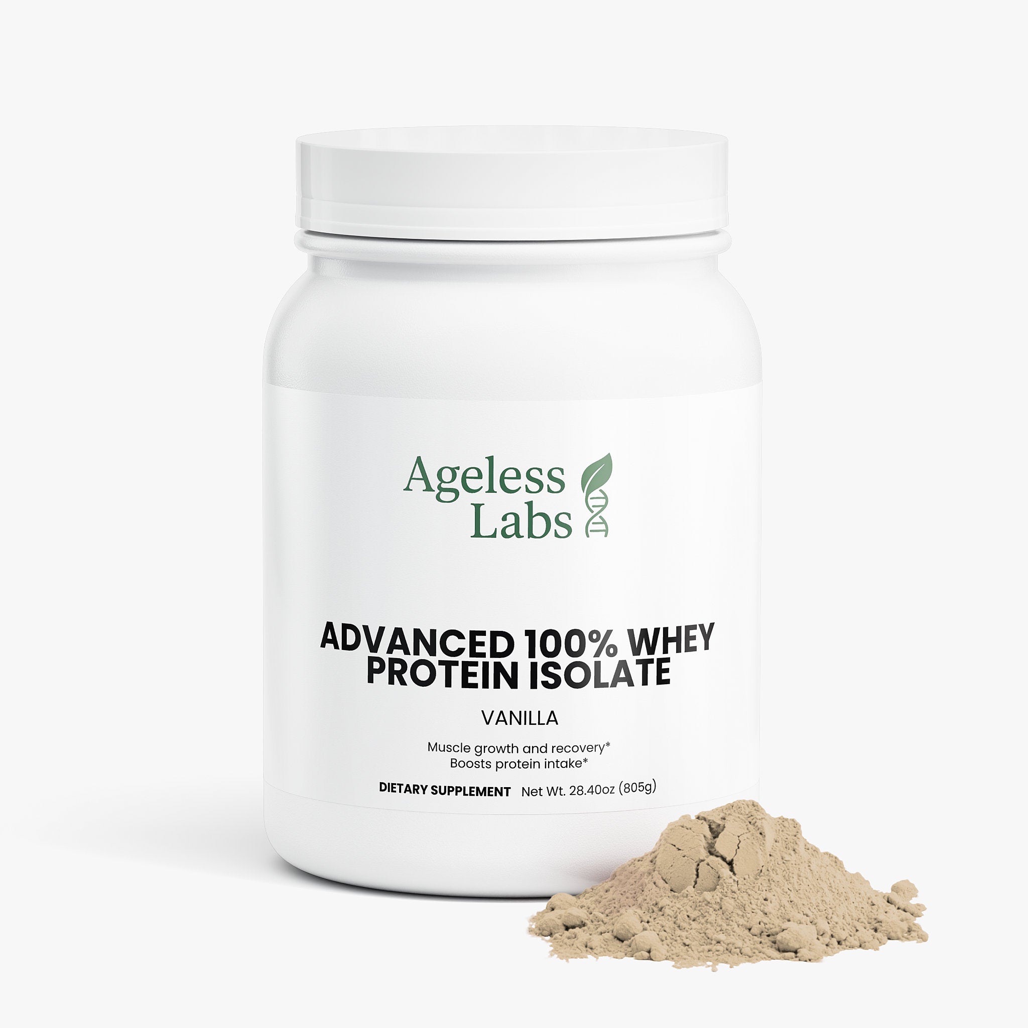 Whey Protein Isolate Vanilla – label and ingredients view