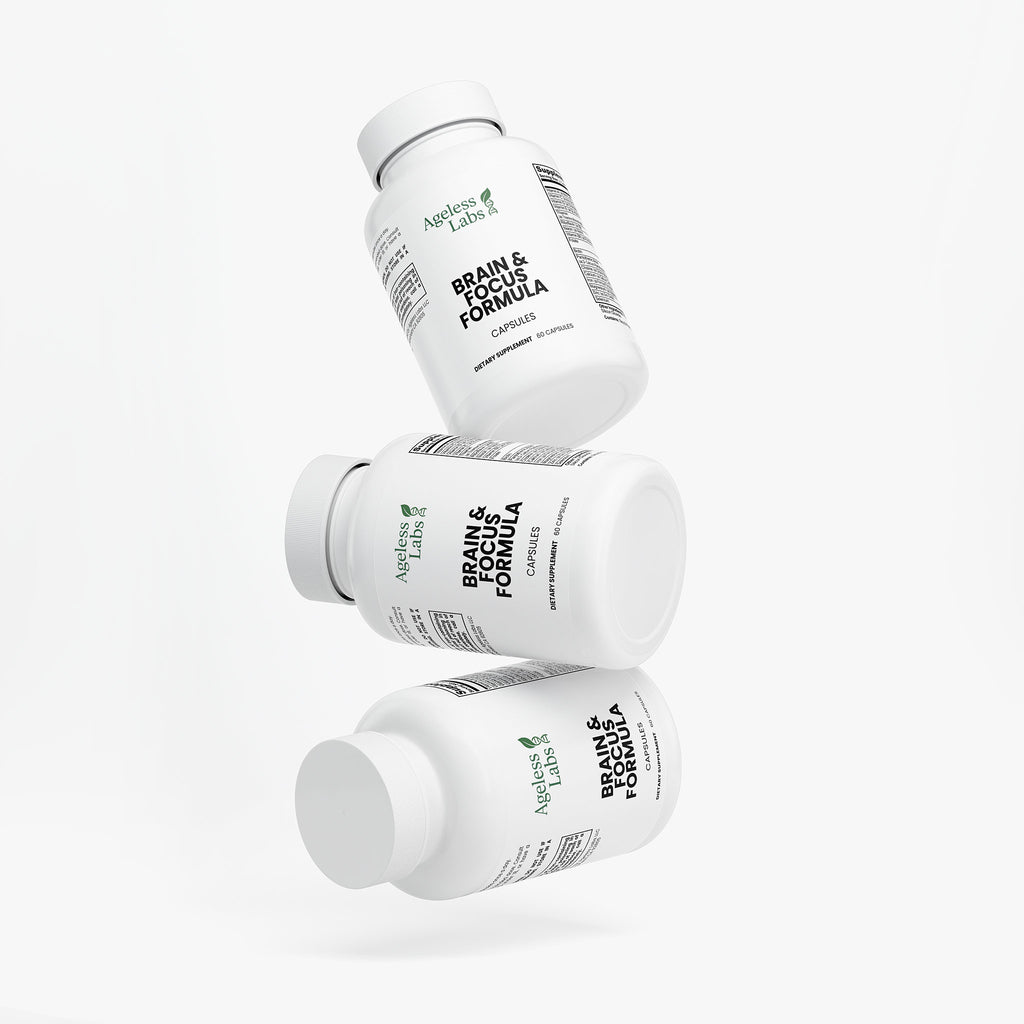 Brain & Focus Formula bottle – side label view