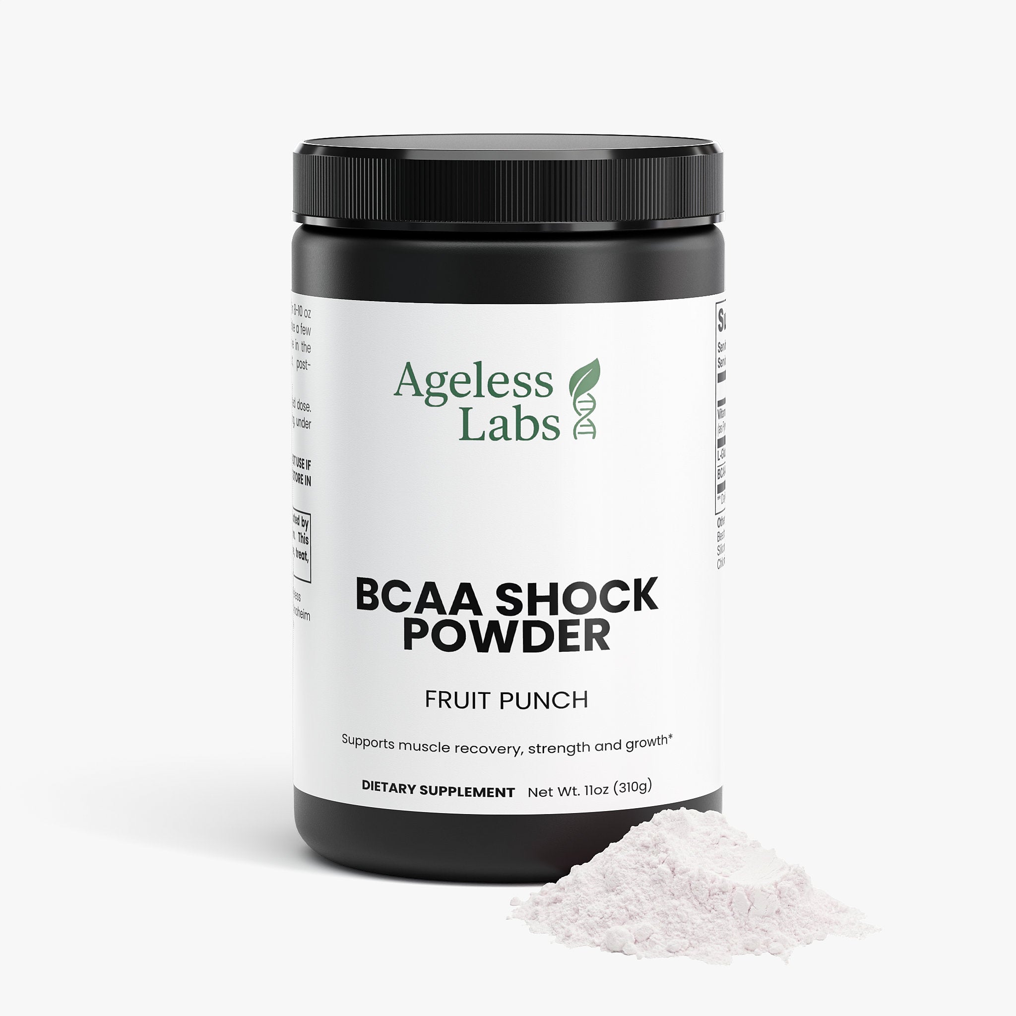 BCAA Shock Powder – label and ingredients view