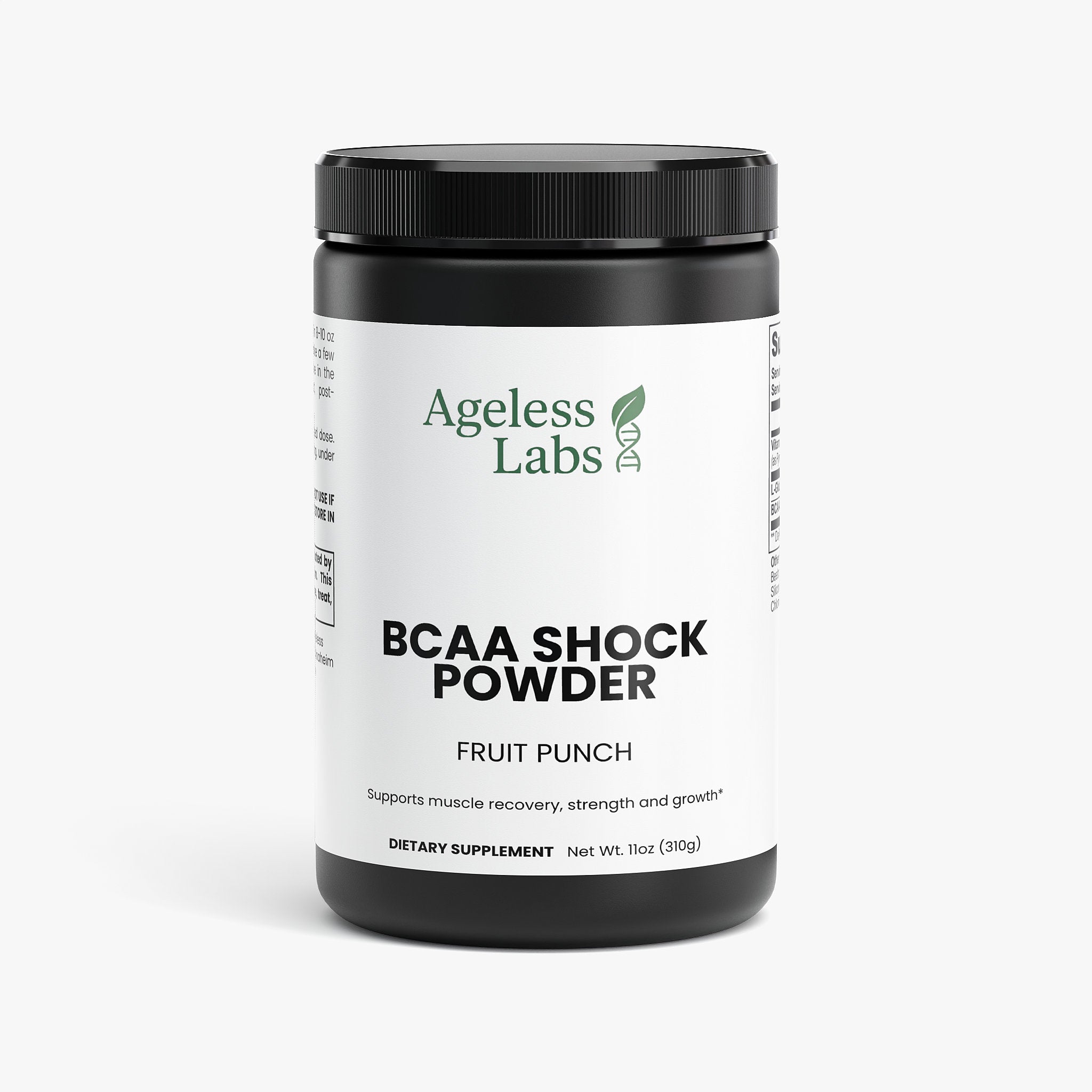 BCAA Shock Powder Fruit Punch – Ageless Labs muscle recovery amino acids