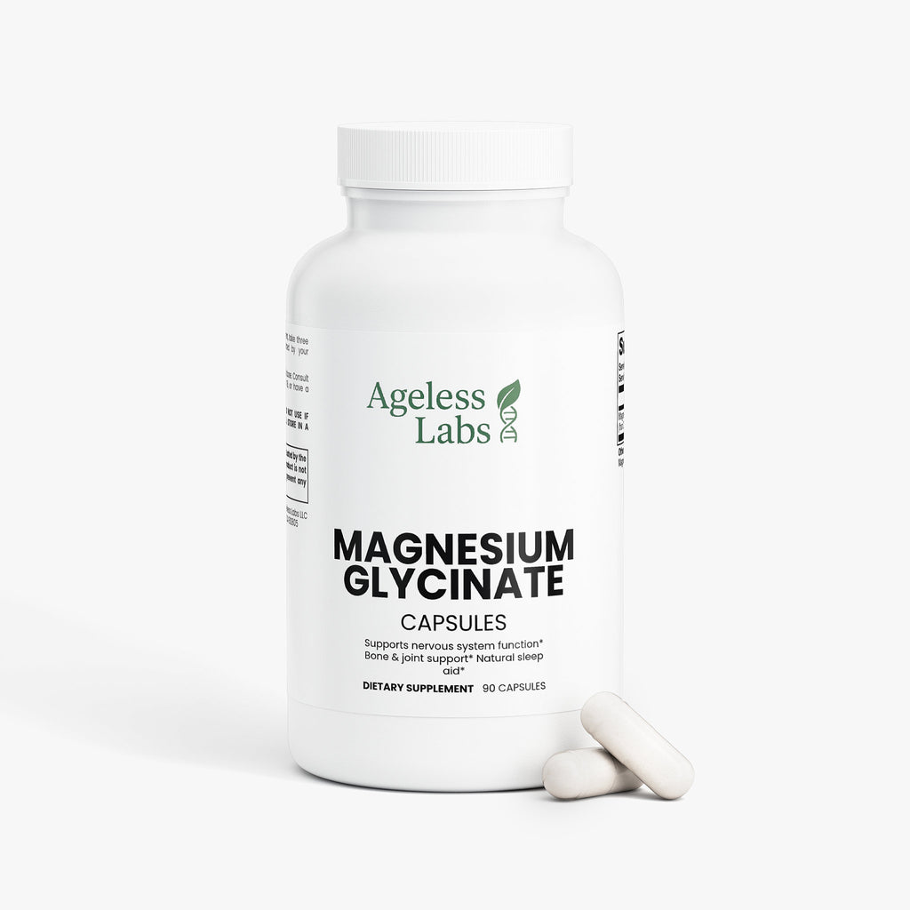 Magnesium Glycinate supplement – label and ingredients view