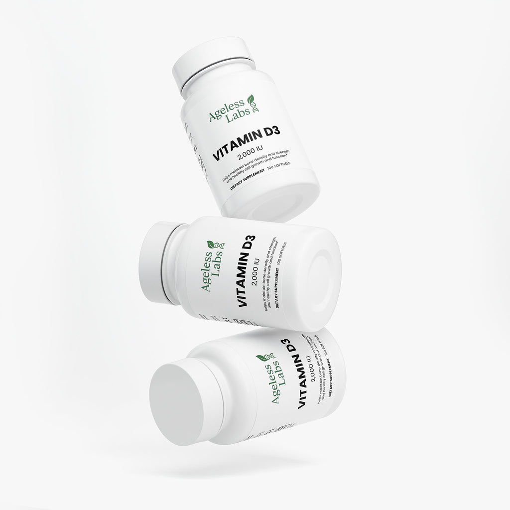 Vitamin D3 2000 IU softgel supplement facts and dosage - Ageless Labs