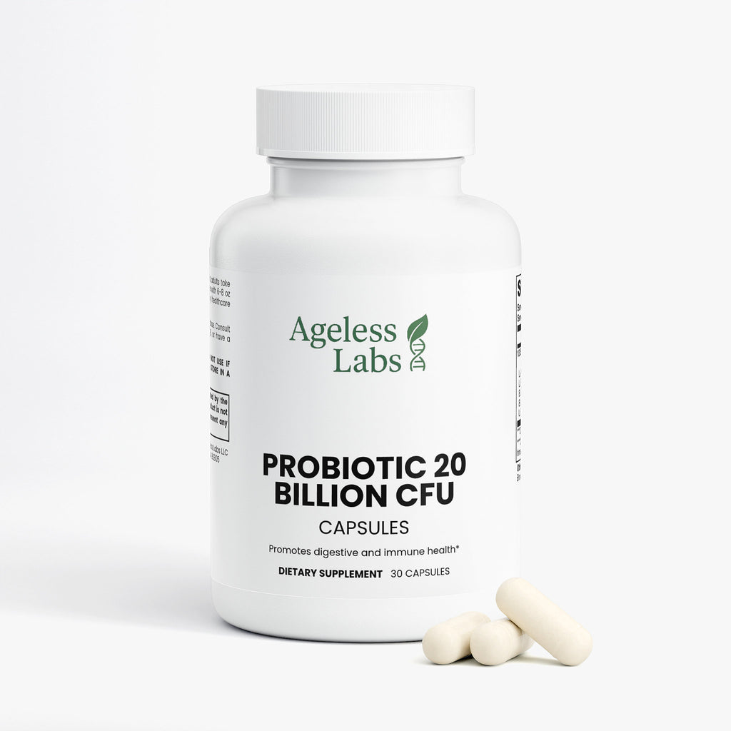 Probiotic 20 Billion supplement – label and ingredients view