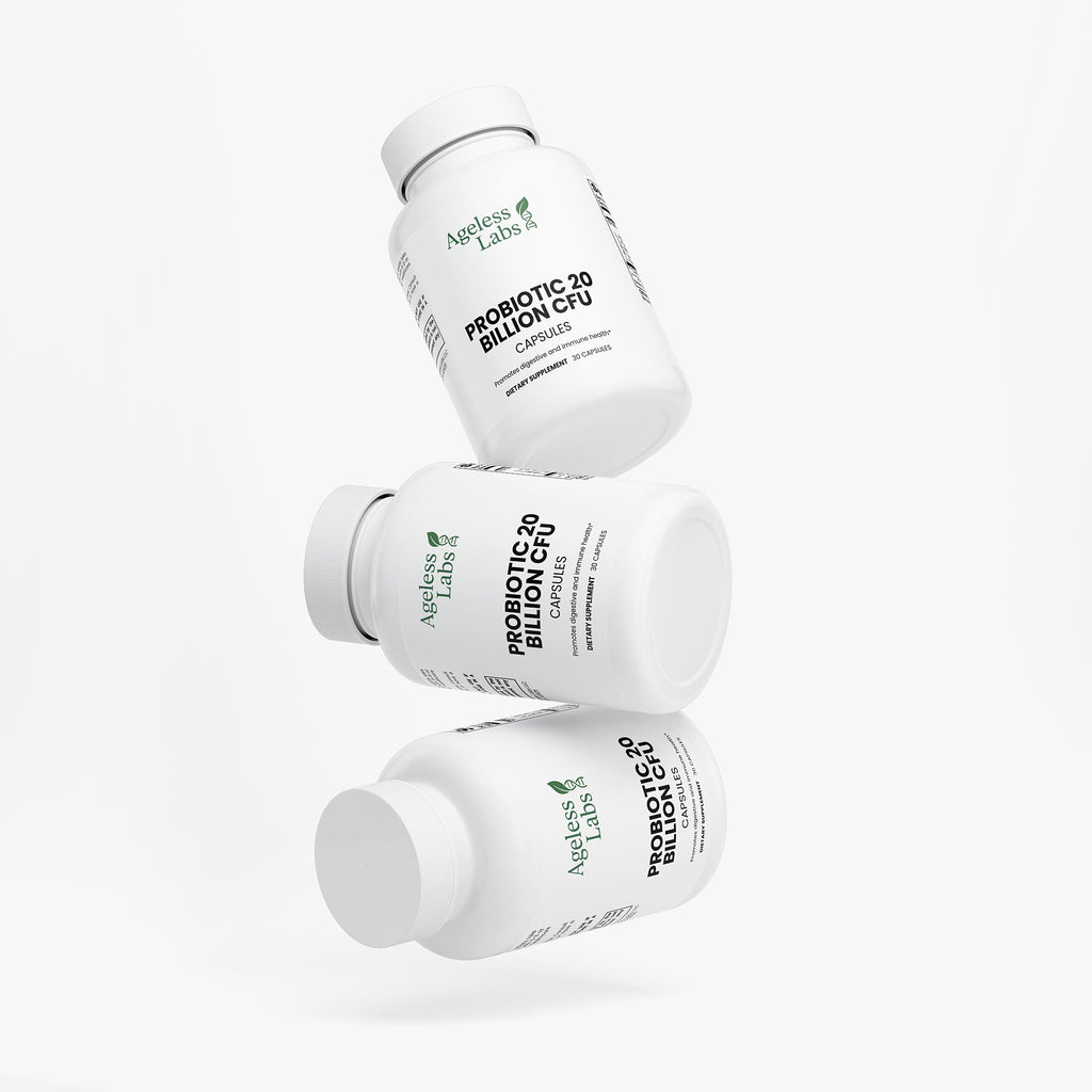 Probiotic 20 Billion bottle – side label view