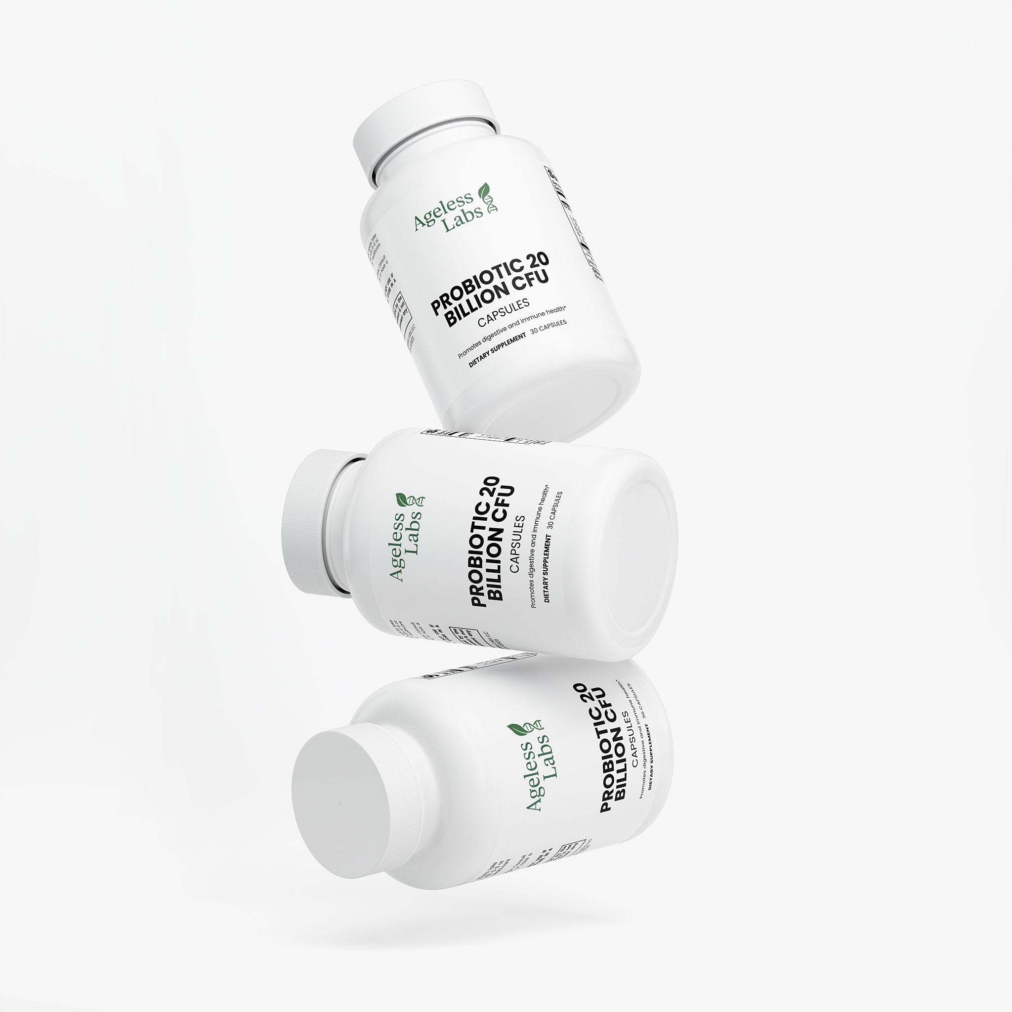 Probiotic 20 Billion bottle – side label view
