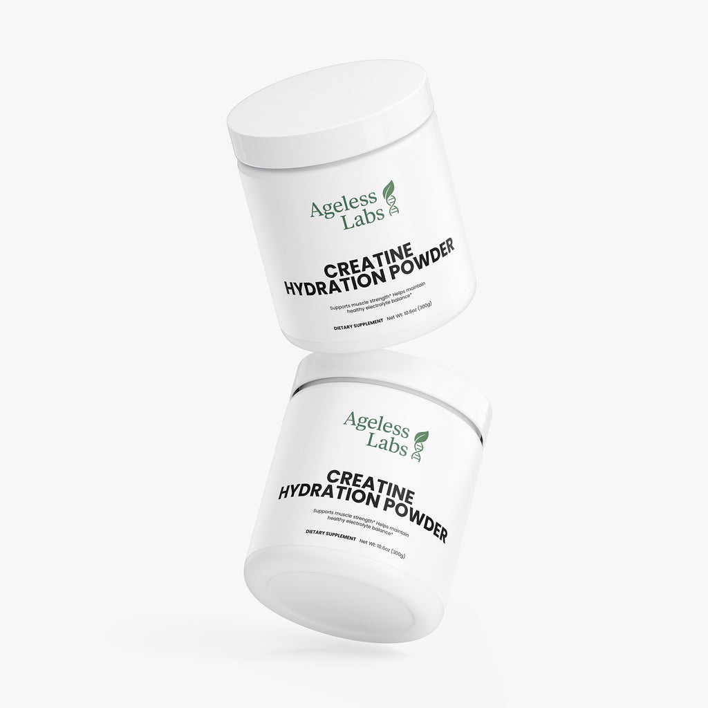 Creatine Hydration Powder tub – side label view
