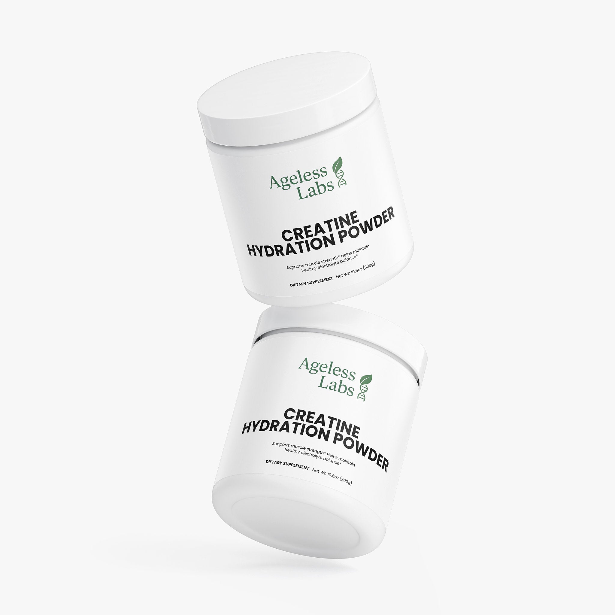 Creatine Hydration Powder tub – side label view