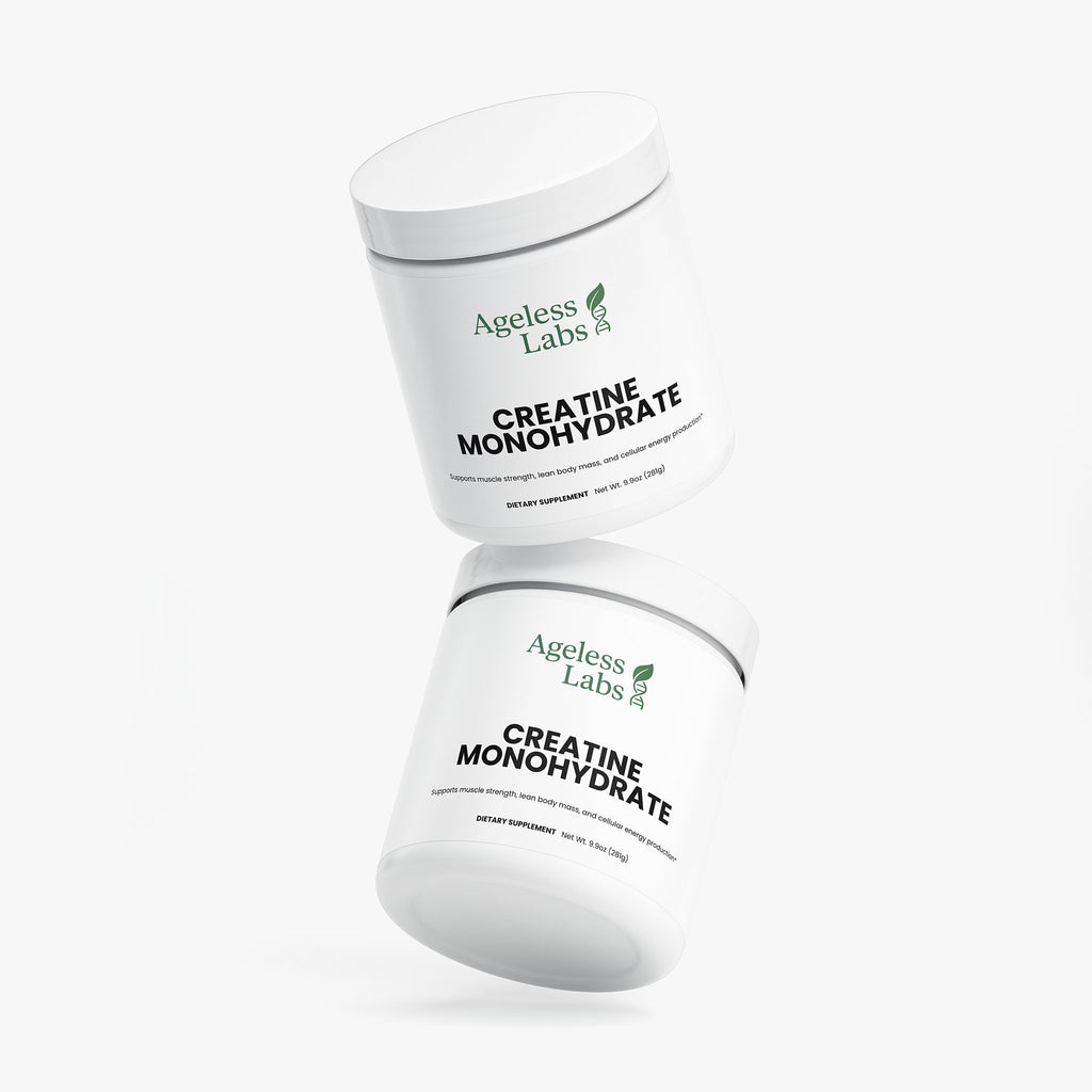 Creatine Monohydrate tub – side label view
