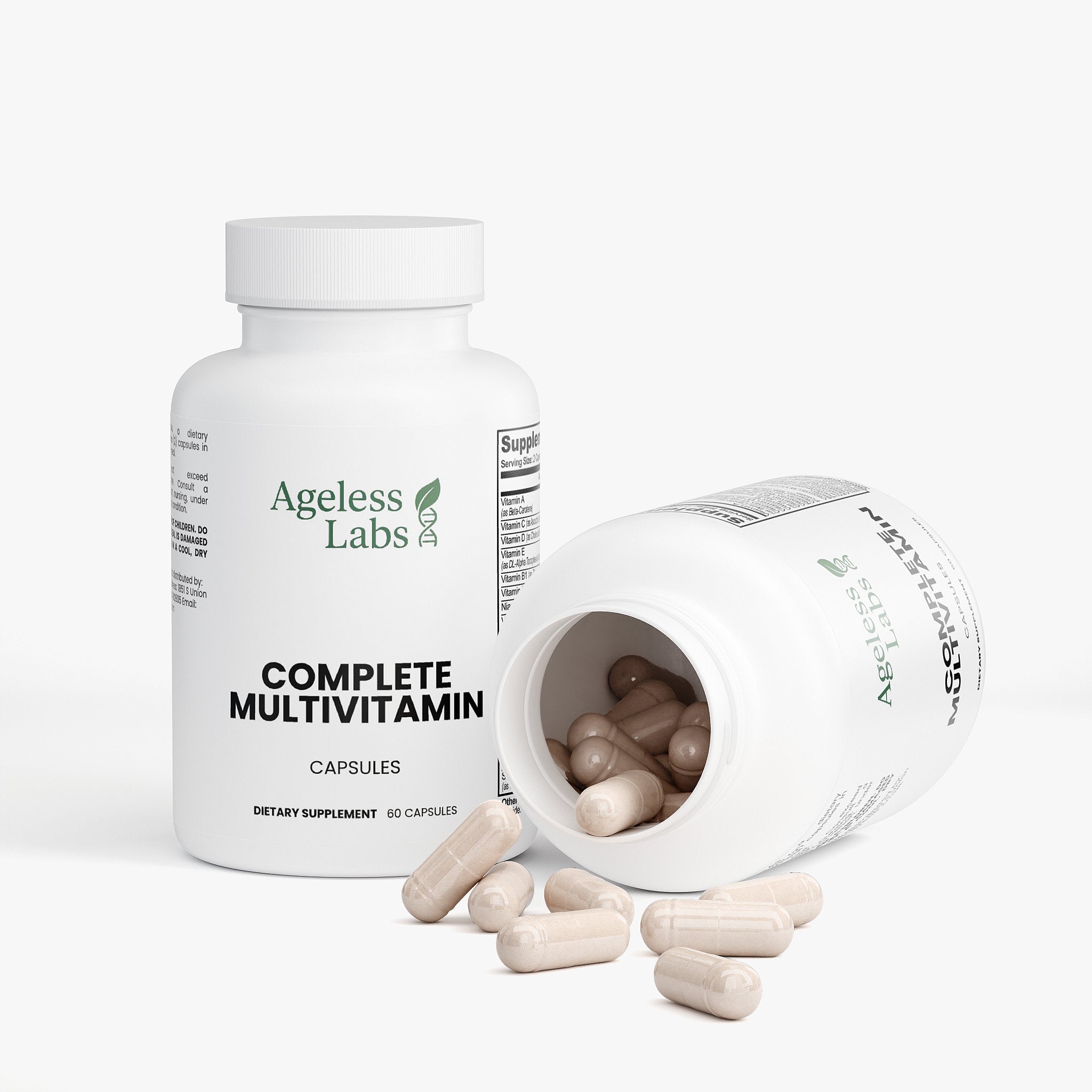 Complete Multivitamin capsules – supplement facts panel