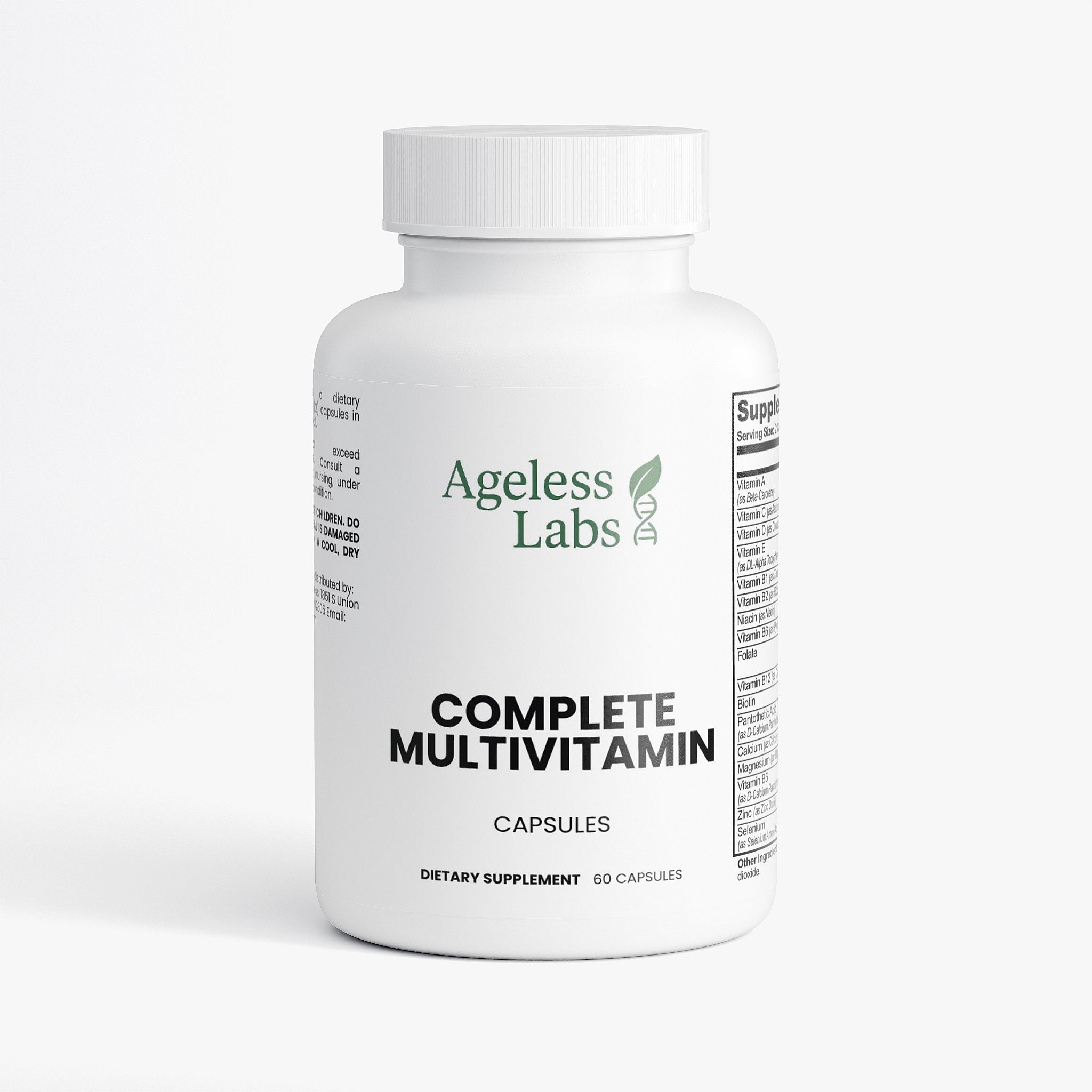 Complete Multivitamin supplement bottle – Ageless Labs daily vitamins and minerals