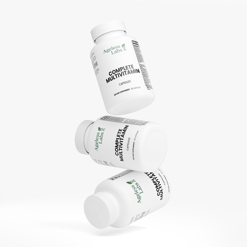 Complete Multivitamin bottle – side label view