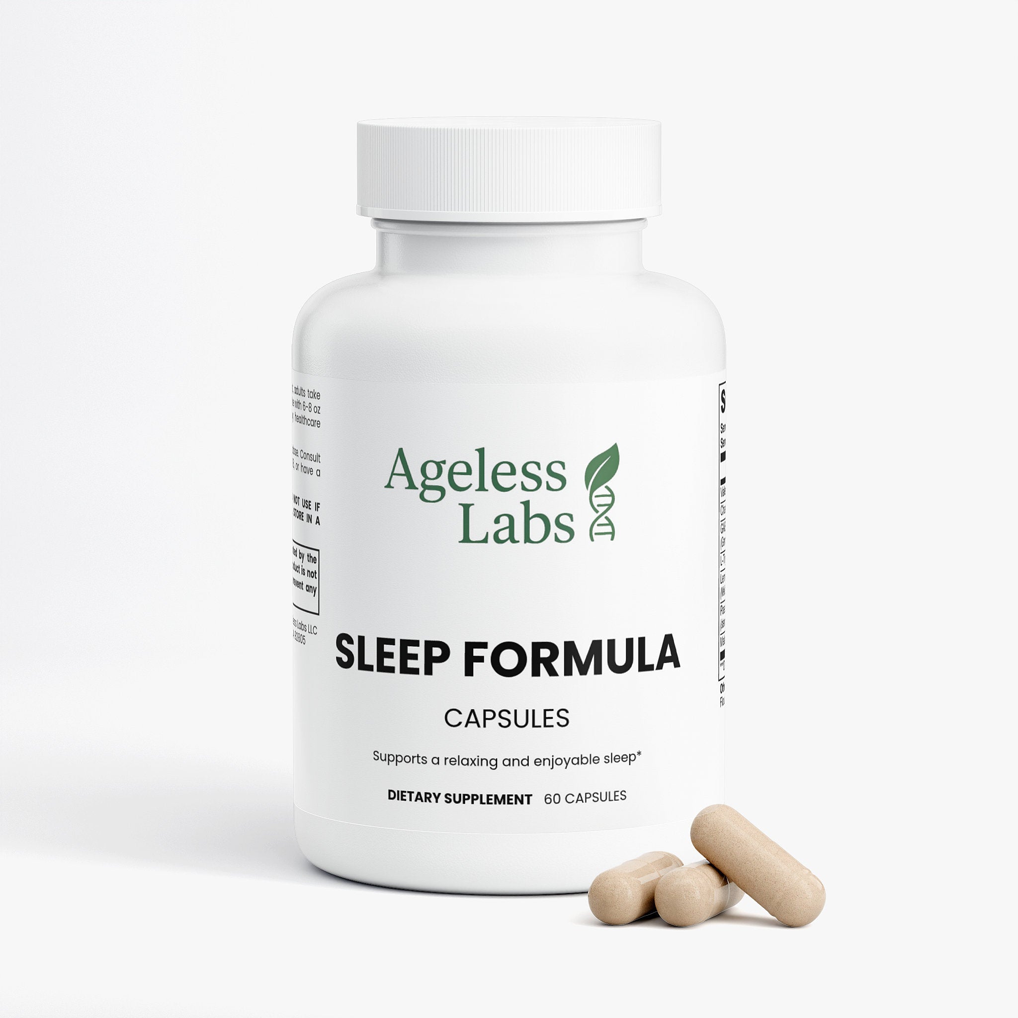 Sleep Formula – label and ingredients view